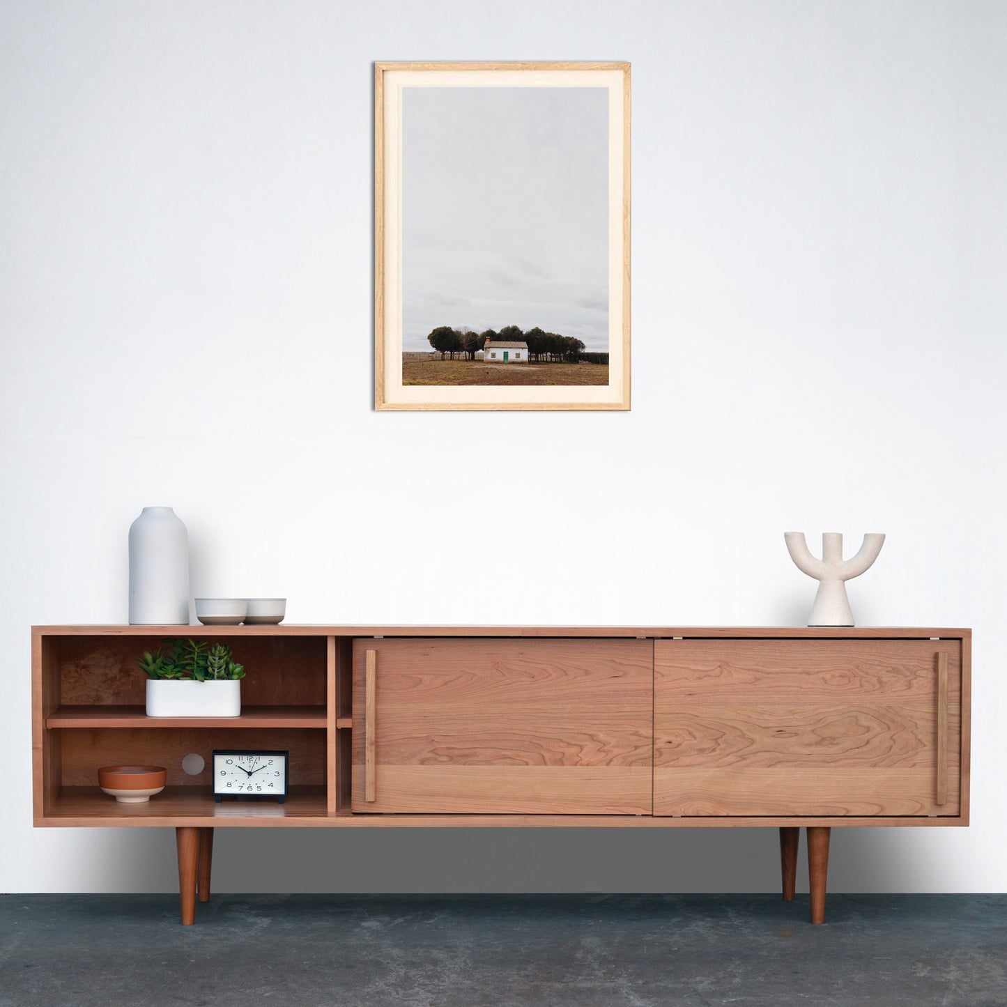 Kasse Credenza - Solid Cherry - Clear Finish  75L x 19W x 24H